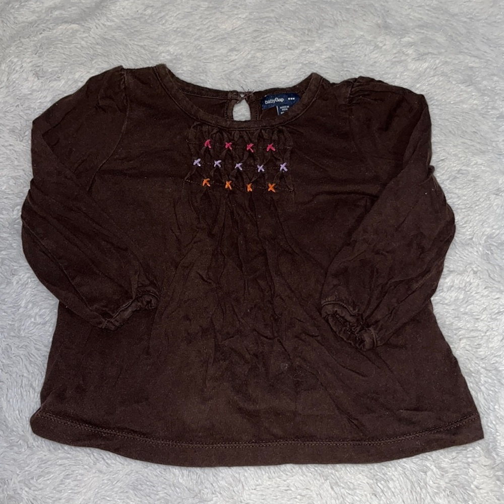 Baby gap brown long sleeve 18-24 month top